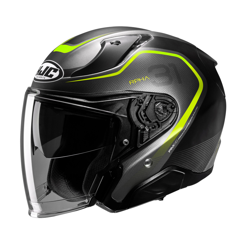 KASK MOTOCYKLOWY HJC RPHA31 KOUV BLACK YELLOW L
