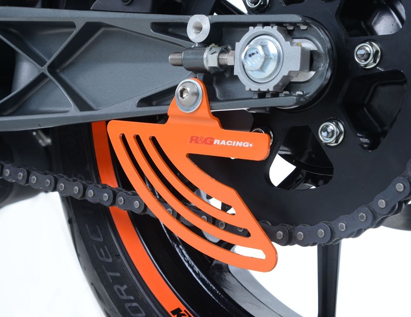 OSŁONA ŁAŃCUCHA RG RACING KTM RC125/200/390, HUSQVARNA VITPILEN/SVARTPILEN 701 ORANGE