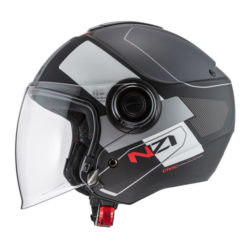 KASK MOTOCYKLOWY NZI CIVIC CONQUEST BLACK ANTRACITE GREY MATT XL