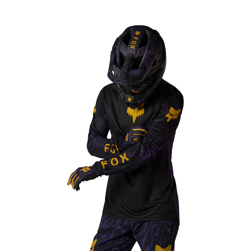 KOSZULKA ROWEROWA Z DŁUGIM RĘKAWEM JUNIOR FOX RANGER IMG PRINT PLUM YL