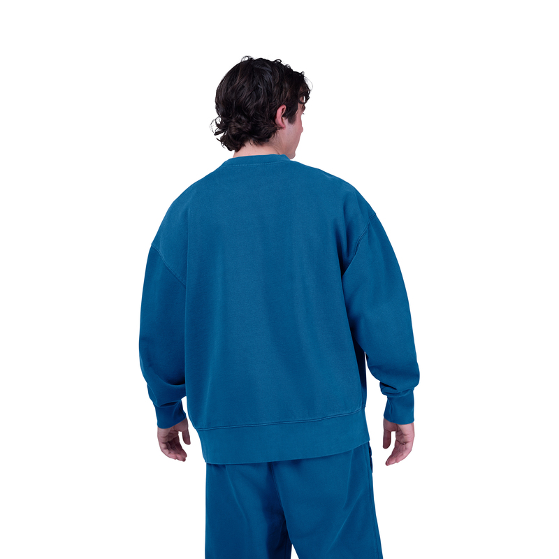 BLUZA FOX WORDMARK OVERSIZED FLEECE CREW TWILIGHT