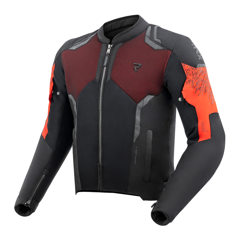 KURTKA MOTOCYKLOWA TEKSTYLNA REBELHORN JAX BLACK RED