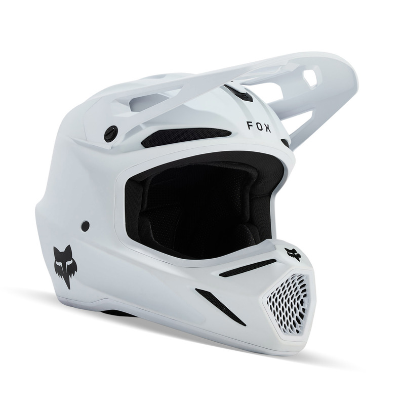 KASK MOTOCYKLOWY FOX V3 SOLID MATTE WHITE