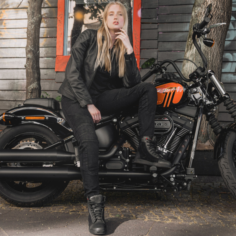 JEANSY MOTOCYKLOWE DAMSKIE REBELHORN VANDAL TWILL OLIVE 24/30