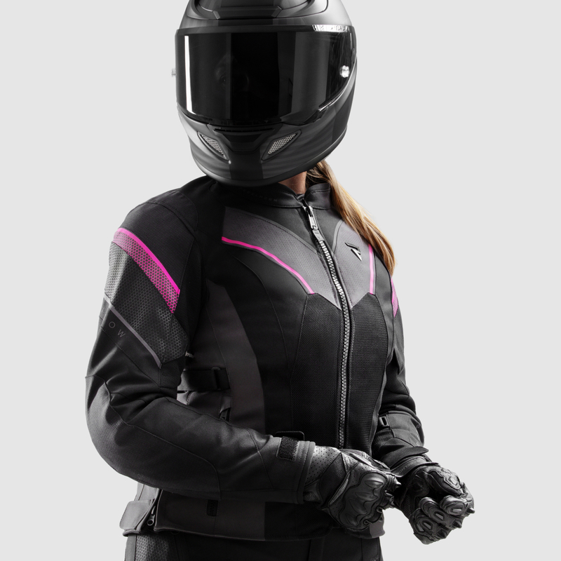 KURTKA MOTOCYKLOWA TEKSTYLNA DAMSKA REBELHORN HIFLOW 5 BLACK GREY FLUO PINK WXS
