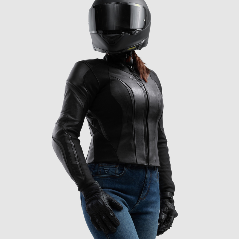 KURTKA MOTOCYKLOWA SKÓRZANA DAMSKA REBELHORN DIVA ST BLACK W40