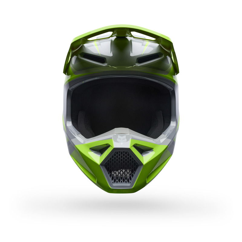 KASK MOTOCYKLOWY FOX V1 FRAME GREY YELLOW