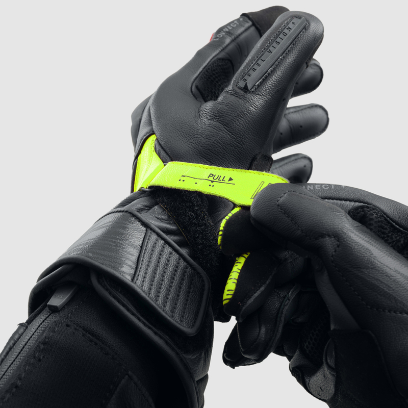 RĘKAWICE MOTOCYKLOWE REBELHORN VIPER BLACK GREY FLUO YELLOW