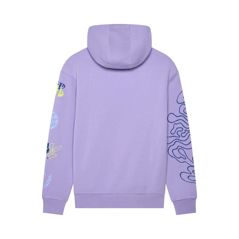 BLUZA Z KAPTUREM FOX LADY HELLO FUTURE FLEECE PO LILAC