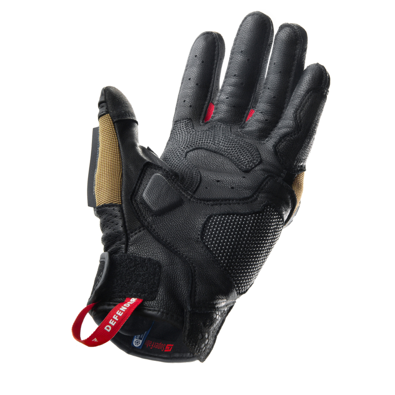 RĘKAWICE MOTOCYKLOWE REBELHORN DEFENDER DESERT BLACK RED M