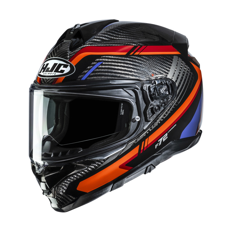 KASK MOTOCYKLOWY HJC F72 CARBON KAIRO BLACK ORANGE XL