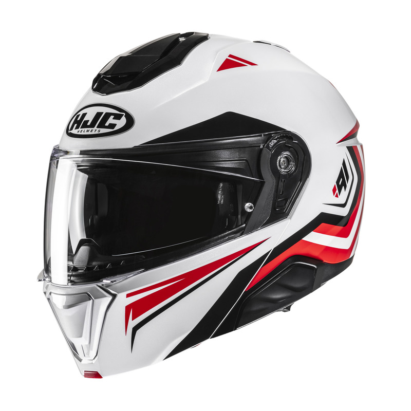 KASK MOTOCYKLOWY HJC I91 TRICUS WHITE RED