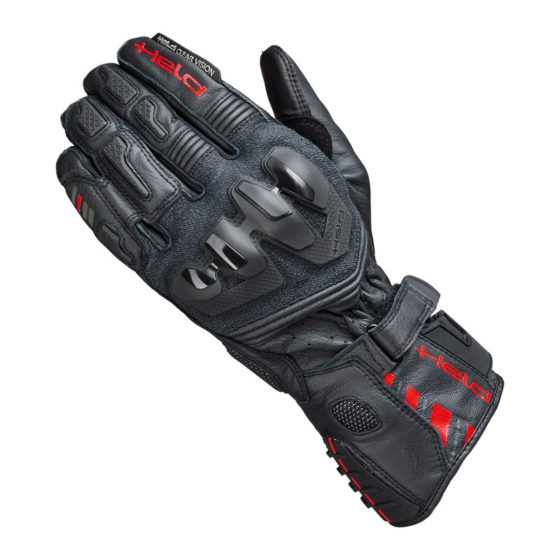 RĘKAWICE MOTOCYKLOWE HELD EVO-THRUX 3 BLACK RED 9