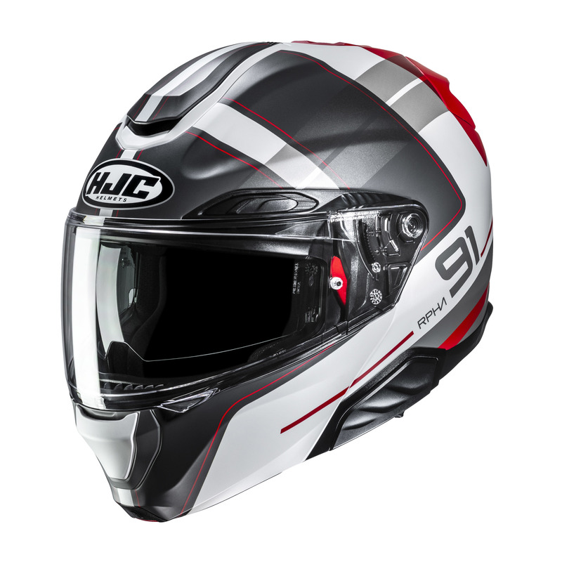 KASK MOTOCYKLOWY HJC RPHA91 RIU BLACK RED L