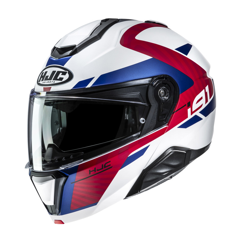 KASK MOTOCYKLOWY HJC I91 GAIA WHITE RED M