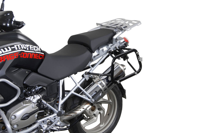 STELAŻ EVO NA KUFRY BOCZNE SW-MOTECH BMW R 1200 GS (04-12)/ADVENTURE(06-13) BLACK