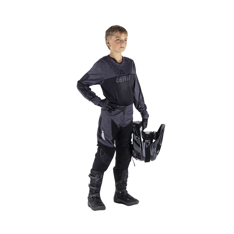 STRÓJ OFFROADOWY BLUZA I SPODNIE JUNIOR LEATT RIDE KIT 3.5 STEALTH BLACK GREY