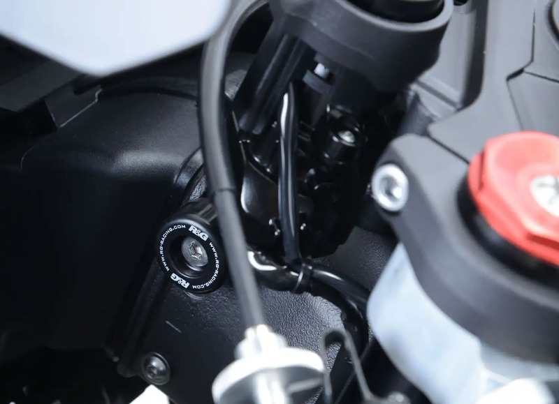 ODBOJNIKI KIEROWNICY RG RACING KAWASAKI ZX-10R 16-/ZX-10RR 21- WHITE