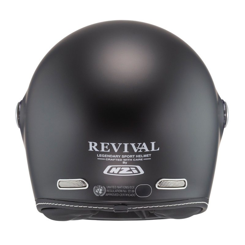KASK MOTOCYKLOWY NZI REVIVAL MATT BLACK