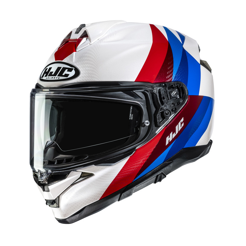 KASK MOTOCYKLOWY HJC F72 RACERO WHITE BLUE XL