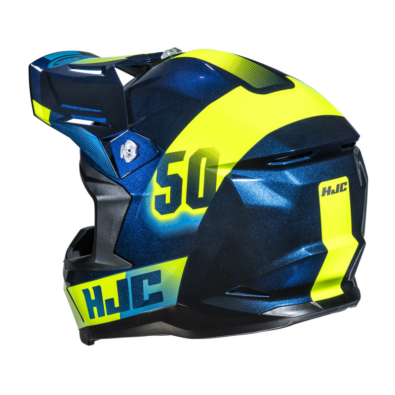 KASK MOTOCYKLOWY HJC C50 DASH BLUE YELLOW XL