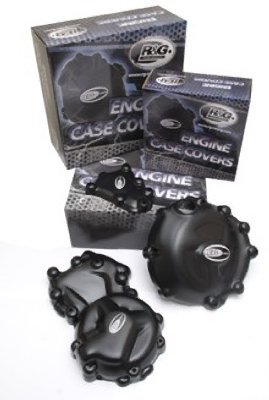 ZESTAW OSŁON SILNIKA RG RACING APRILIA DORSODURO 1200/CAPONORD 1200 (2 CZĘŚCI) BLACK