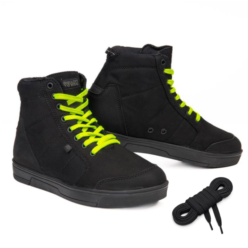 BUTY MOTOCYKLOWE OZONE TOWN BLACK FLUO YELLOW