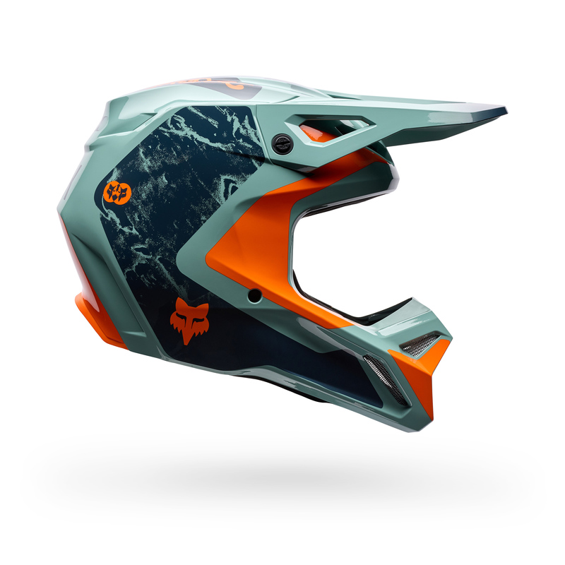 KASK MOTOCYKLOWY FOX V1 IMAGE PRINT ARCTIC BLUE