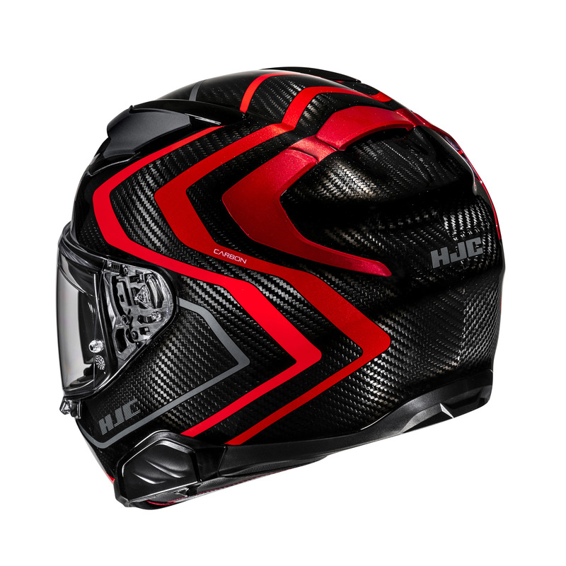 KASK MOTOCYKLOWY HJC F71 CARBON NEVIO BLACK RED M