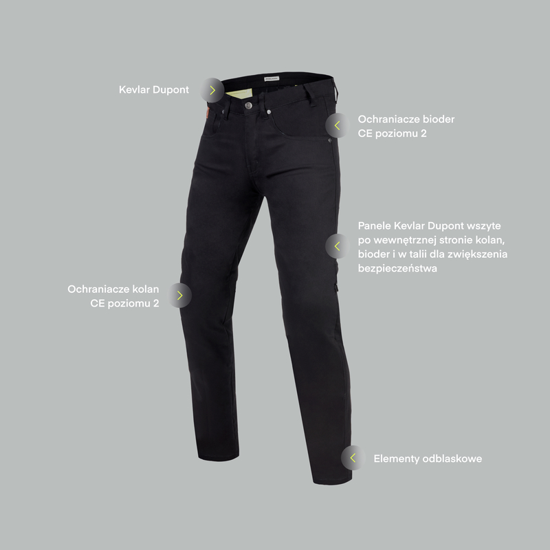 JEANSY MOTOCYKLOWE REBELHORN CLASSIC 3 REGULAR FIT BLACK