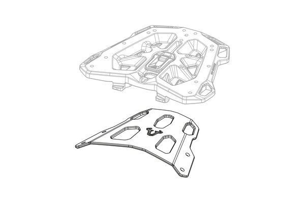 STELAŻ STREET-RACK POD PŁYTĘ MONTAŻOWĄ KUFRA SW-MOTECH Z900RS/ CAFE/ SE (17-) 50TH ANNI. (22-) BLACK