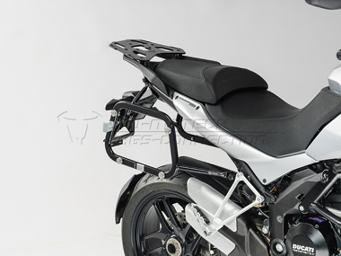 ZESTAW KUFRÓW BOCZNYCH TRAX ADV I STELAŻY SW-MOTECH MULTISTRADA 1200/S (10-14) BLACK 45/45L