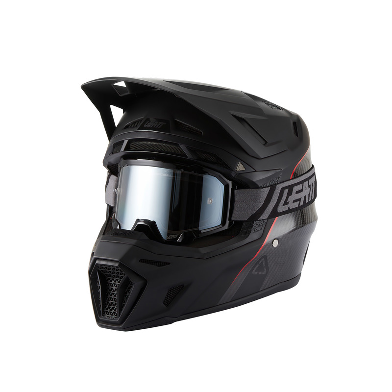 KASK MOTOCYKLOWY Z GOGLAMI LEATT KIT MOTO 9.5 CARBON FIM