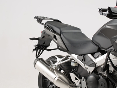 ZESTAW KUFRÓW BOCZNYCH TRAX ADV I STELAŻY SW-MOTECH HONDA VFR800X CROSSRUNNER (15-) SILVER 37/37L