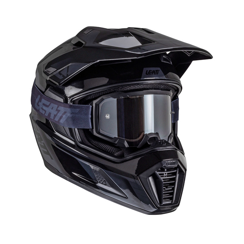 KASK MOTOCYKLOWY Z GOGLAMI LEATT KIT ADV 8.5 STEALTH S
