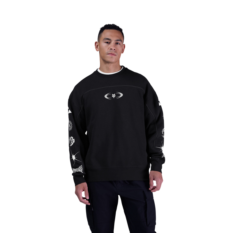 BLUZA FOX IMAGE COSMO OVERSIZED FLEECE CREW BLACK