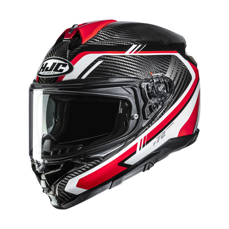KASK MOTOCYKLOWY HJC F72 CARBON KAIRO BALCK RED M