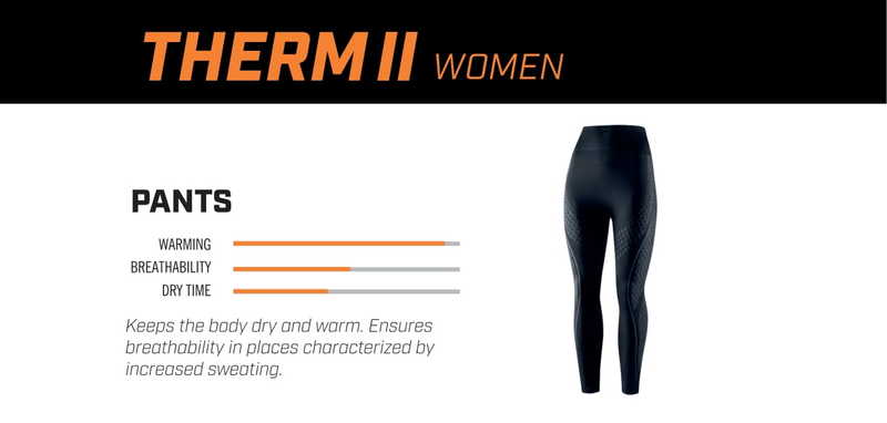 SPODNIE TERMOAKTYWNE DAMSKIE REBELHORN THERM 2 BLACK GREY WS