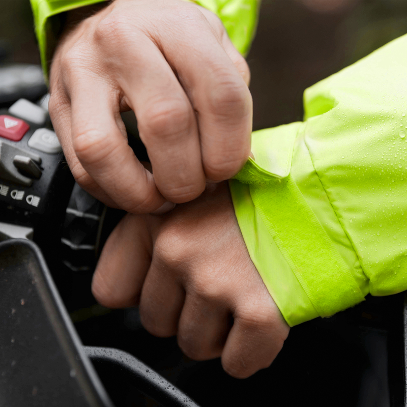 KOMBINEZON PRZECIWDESZCZOWY DWUCZĘŚCIOWY REBELHORN RAIN BLACK FLUO YELLOW