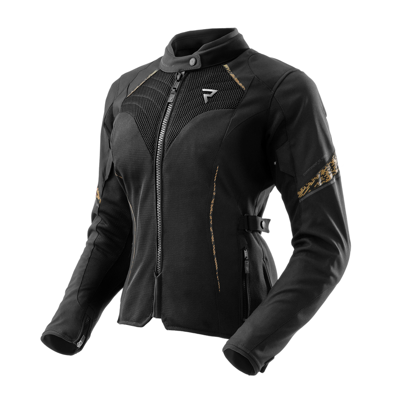 KURTKA MOTOCYKLOWA TEKSTYLNA DAMSKA REBELHORN JAX BLACK GOLD WS