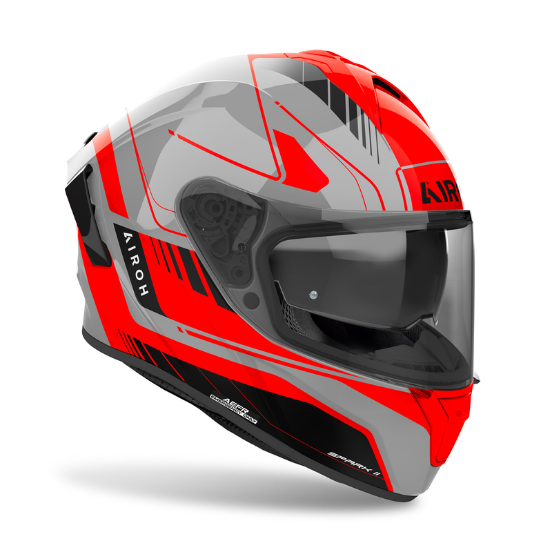 KASK MOTOCYKLOWY AIROH SPARK 2 CHRONO ORANGE GLOSS