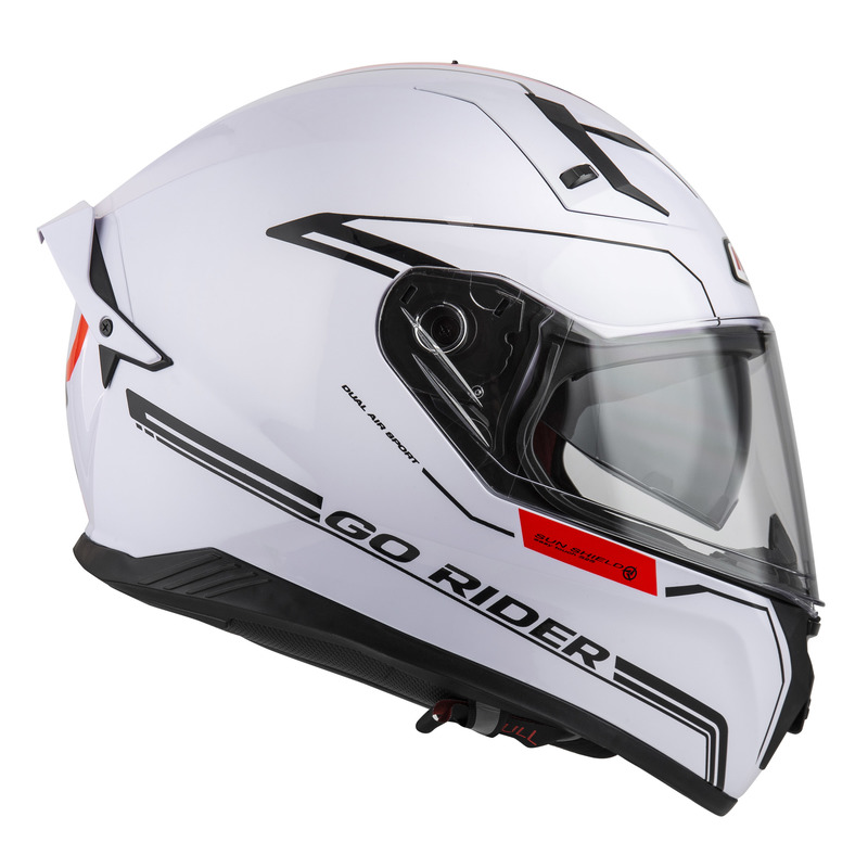 KASK MOTOCYKLOWY NZI GO RIDER STREAM DUO SOLID NOUVEAU WHITE