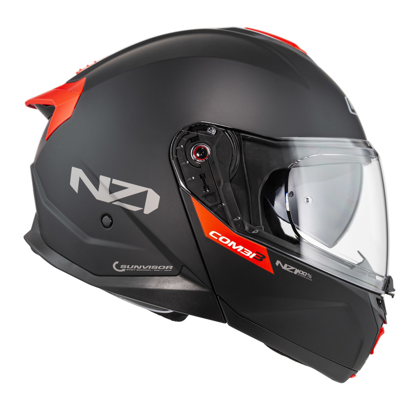 KASK MOTOCYKLOWY NZI COMBI 3 DUO SOLID NOUVEAU MATT BLACK L