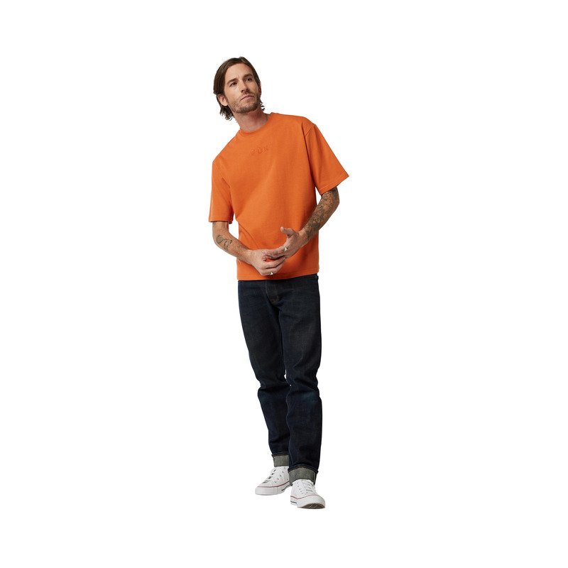 T-SHIRT FOX WORDMARK OVERSIZED CHOCOLATE
