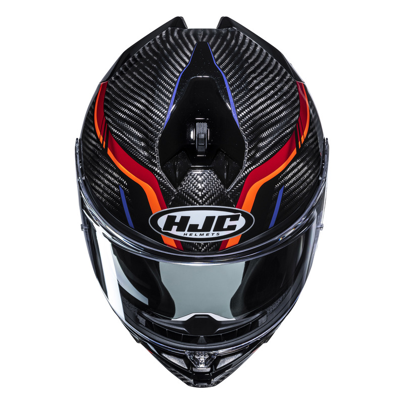KASK MOTOCYKLOWY HJC F72 CARBON KAIRO BLACK ORANGE XL