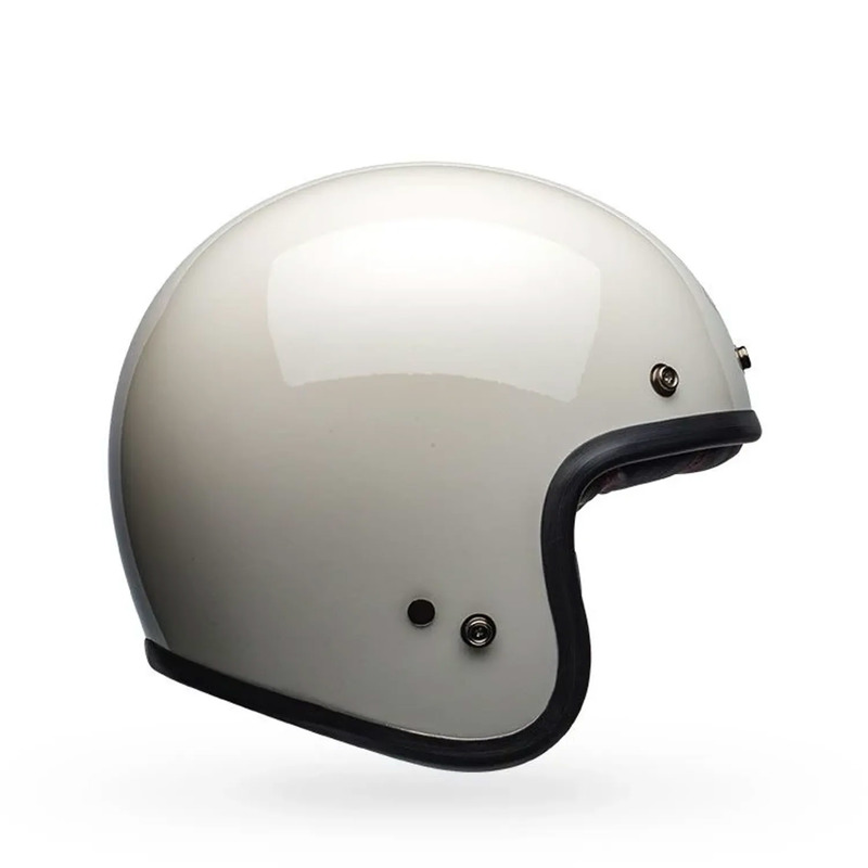 KASK MOTOCYKLOWY BELL CUSTOM 500 SOLID VINTAGE WHITE M