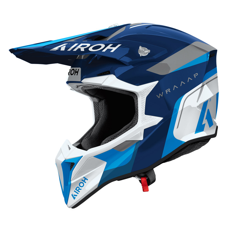 KASK MOTOCYKLOWY AIROH WRAAAP CONQUER BLUE GLOSS XL