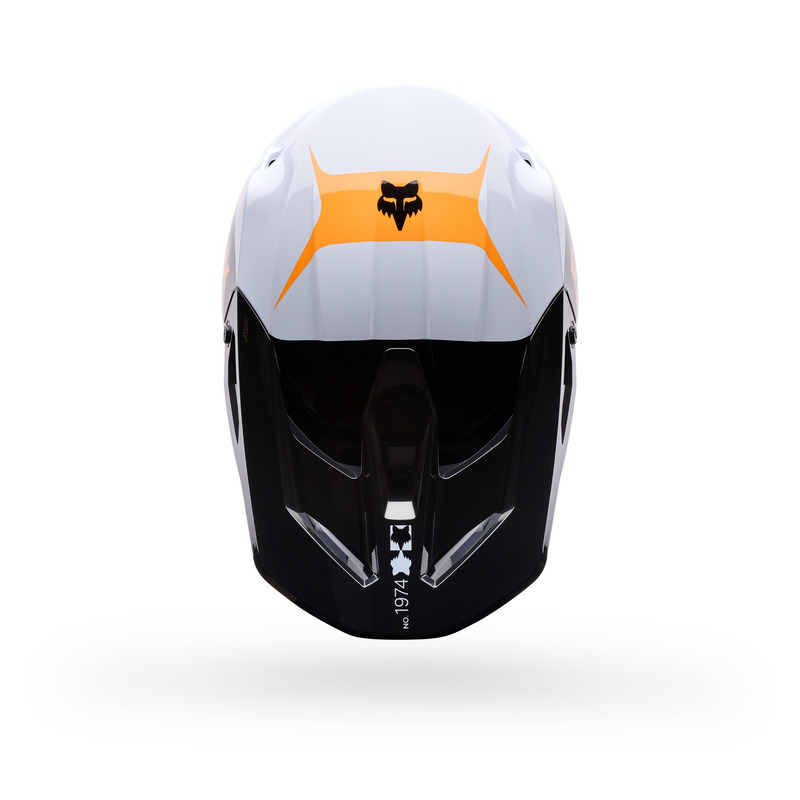 KASK MOTOCYKLOWY JUNIOR FOX V1 NOBLE BLACK WHITE