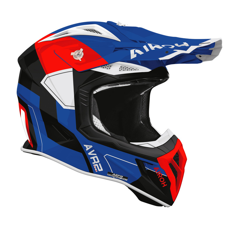 KASK MOTOCYKLOWY AIROH AVIATOR ACE 2 SHIELD BLUE RED GLOSS