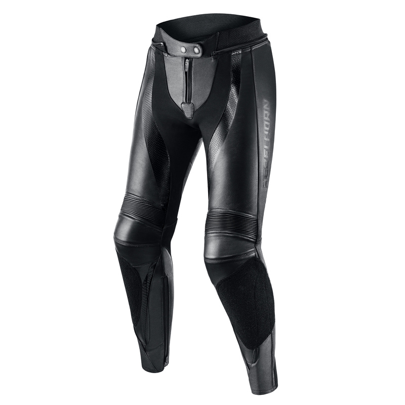 SPODNIE MOTOCYKLOWE SKÓRZANE DAMSKIE REBELHORN REBEL BLACK W34